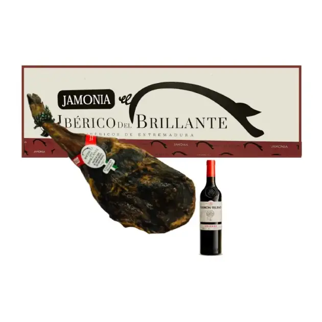 Lote Paleta Ibérico del Brillante y Botella vino Rioja Ramón Bilbao